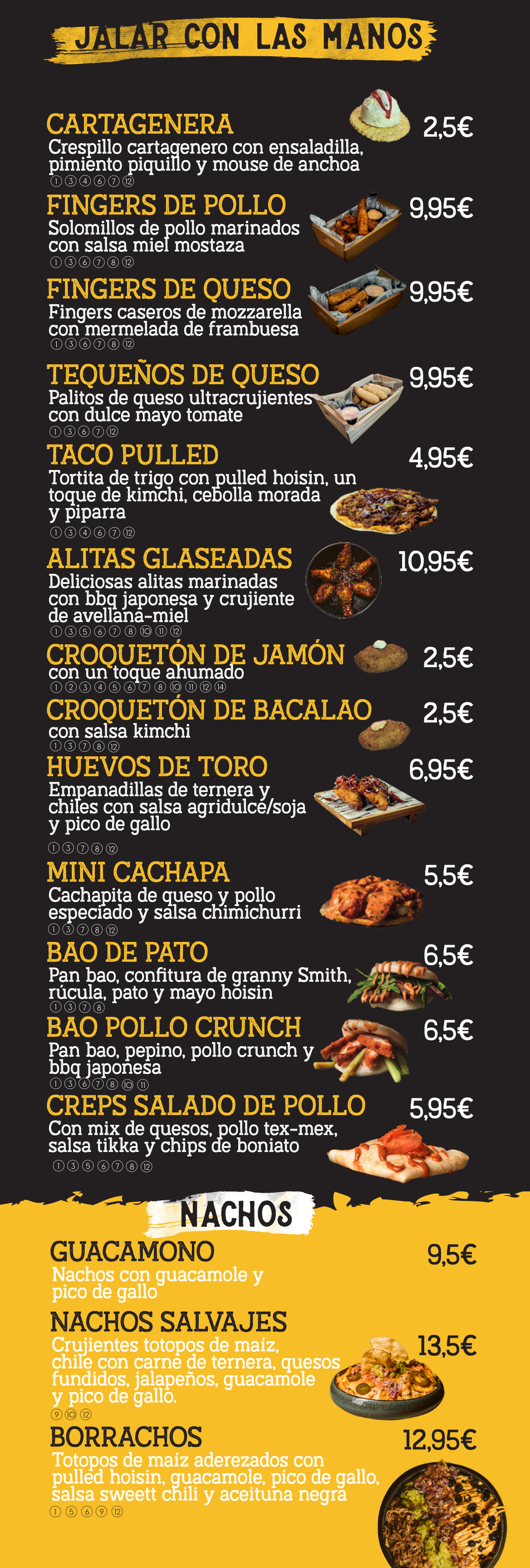 comida de jalar con las manos